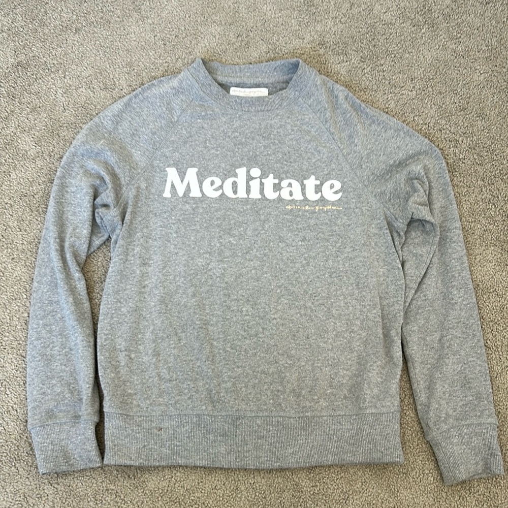 Grey meditate 🧘‍♀️ sweater.
